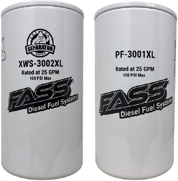 TRULEGANCE™FASS Titanium Series Fuel Filter Combo Package XWS-3002XL / PF-3001XL Replaces FF-3003